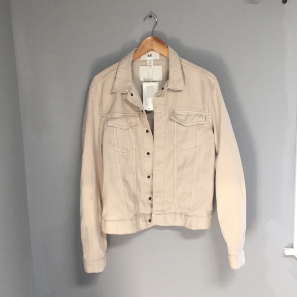 beige jean jacket
